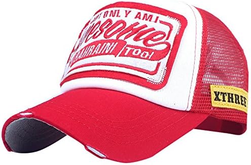 Trucker Hat Men Mulheres jovens Mesh adulto Baseball Snapback Cap ajustável Chapéu em corrida Bordado Sun Hat for