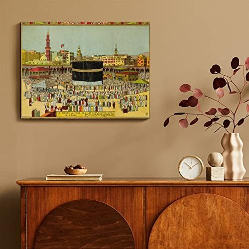 Kaaba, arte muçulmana de parede de presente, pinturas de arte de parede islâmica de parede decoração