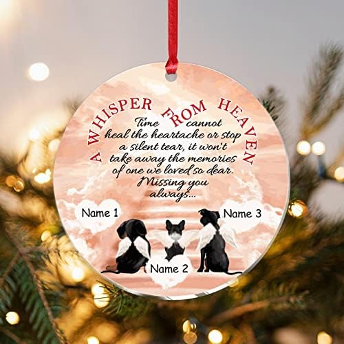 Um sussurro do céu Inglês Bulldog Christmas Acrílico Ornamento