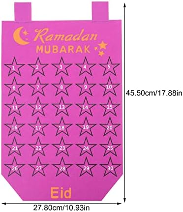 Calendário do Ramadã Aboofan Eid Mubarak pendurado contagem regressiva calendário advento Calendário