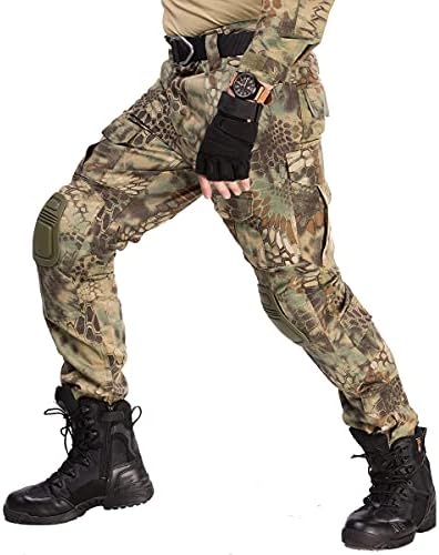 Han · calça tática selvagem com joelheiras calças multicam combate as calças de caça de ar-arejada