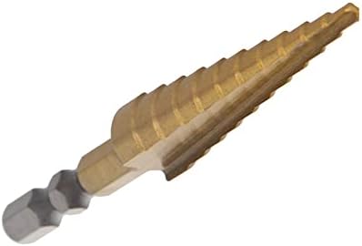 Broca de etapa utoolmart hss de 3 a 13 mm 11 tamanhos de titânio flautas retas de flautas hex para a madeira