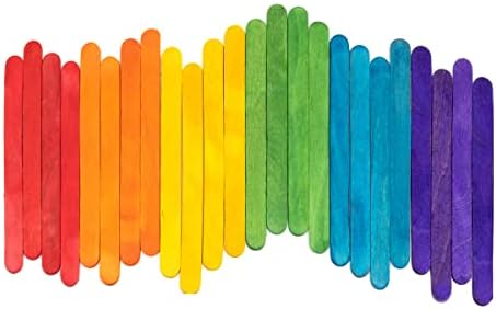 [Caso a granel de 10/1000 contagem] 10000 palitos de picolé coloridos para artesanato - madeira multiuso de 4,5