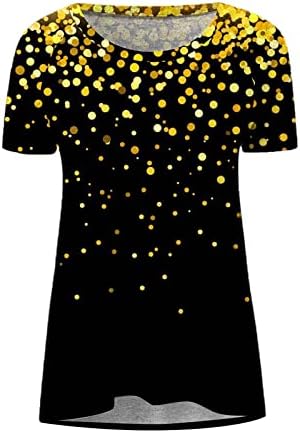 Camiseta superior para meninas adolescentes outono de verão de manga curta 2023 moda de moda de pescoço de pescoço