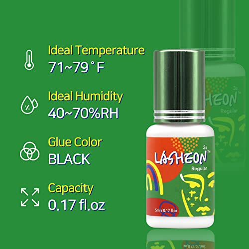 Lasheon Classificador de cílios regulares Glue adesiva- 4-6 semanas de retenção 3-4 Segundo Ação rápida seca-