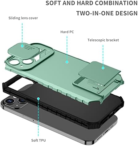 Capa de capa de telefone Silicone Kickstand Case compatível compatível com o Oppo A16K, [3 Ways]