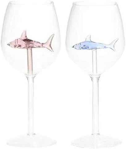 Koqwez33 300ml de tubarão de vinhos, copo de vinho tinto de borossilicato de alto borossilicato, espuma grossa