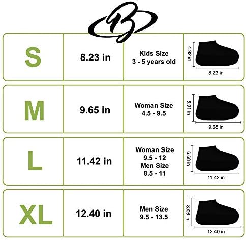 BOVAI - Tampas de sapatos à prova d'água Capa de chuva reutilizável Capa de silicone Shoe Magic Cover Trabalho