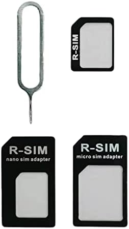 Pacote 2 Adaptador de cartão SIM Nano, kit de conversor nano para micro sim/padrão com pino de ejeção
