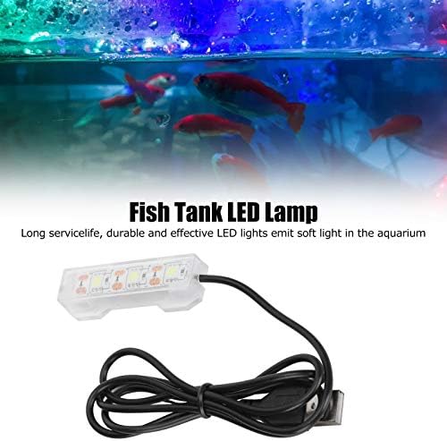 PLPLAAOBO Pequena luz de aquário, pequena planta de água aquária leve tanque de peixes Mini decoração lâmpada LED