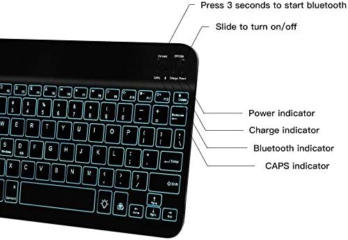 Teclado de onda de caixa compatível com o teclado Apple iPad Pro 11 - Slimkeys Bluetooth - com luz