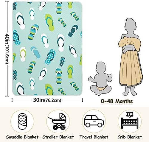 Cobertor de algodão de chinelos de choque para bebês, recebendo cobertor, cobertor leve e macio para