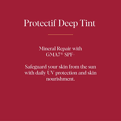 Reparo mineral Sajic Deep Tint SPF 50+ Protetor solar para proteção de rosto e renutriar Creme de rosto de