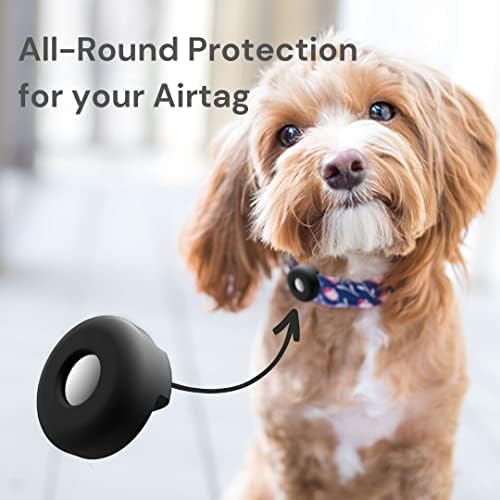 Airtag Silicone Case Titular, Caso de colar de gato de cães de estimação de silicone para airtags de maçã, capa de caixa de tags de ar anti-Antro