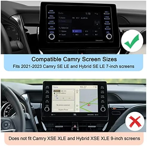 CDEFG Screen Protector para 2023 2022 2021 Toyota Camry padrão de navegação de 7 polegadas Tela de toque, infotainment