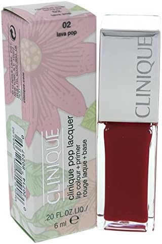 Clinique Pop Lacquer Lip Color + Primer, No. 02 Lava Pop, 0,2 onça