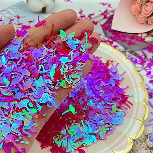 2000 peças Flamingo Party Glitter PVC Confetti para artesanato, cartão DIY, noivado Casamento BRIDAL