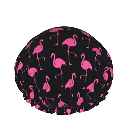 Mulheres reutilizáveis ​​Hainha esticada Cha cabelo Flamingo rosa em cerceta camadas duplas à prova