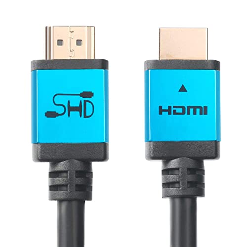 Cabo 8K HDMI 6 pés SHD HDMI 2.1 Suporte ao cabo 48 Gbps Velocidade de transferência, 8k/60Hz, 4K/120Hz, HDCP