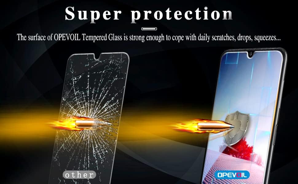 Opevoil [3 pacote] projetado para LG K61 Protetor de tela de vidro temperado, dureza 9h, anti -riscos, sem bolhas,
