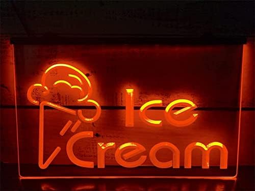 DVTEL Ice Cream Néon Modelagem de LED de LED LEITAS LUMAS LUMAS LUZ DE SIGNA PAINEL DE ACRYLIC Luz