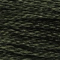DMC 117-934 6 Floco de algodão de bordado de fios, verde de abacate preto, 8,7 jardas