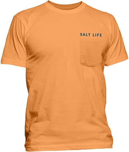Salt Life Salavland Bandeira Crew Crew Crew Neck Camiseta