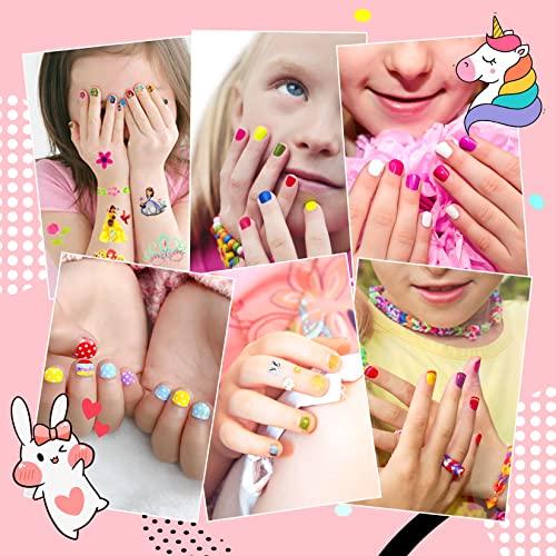 Wakaniya Kids Polish - Conjunto de esmaltes para meninas 12 cores de arco -íris