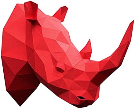 Wll-DP Rhino Head 3D Paper Trophy Origami Puzzle Paper Model