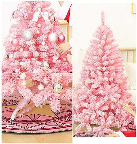 Dulplay Pink Decoration Artificial Christmas Tree, Spruce Premium articulado Pernas de metal sólido Auto-pico
