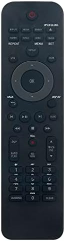 Perfascin NC254 Substituição de controle remoto ajuste para o gravador Philips DVD/VCR DVDR3385V/F7