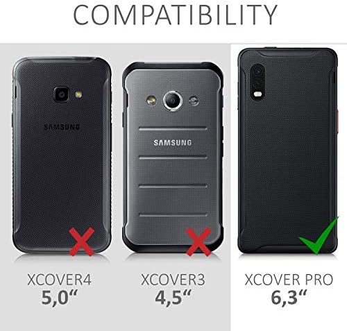 Caixa Kwmobile Compatível com Samsung Galaxy Xcover Pro - Caso da carteira PU CAPELO DE CAPELO COM SLOTS