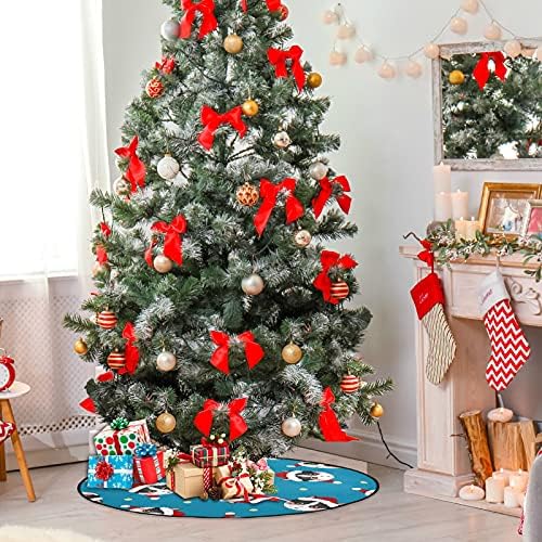 Xiua Christmas Cat Christmas Tree Stand Mat 28,3 polegadas, tapete de bandeja à prova d'água para protetor