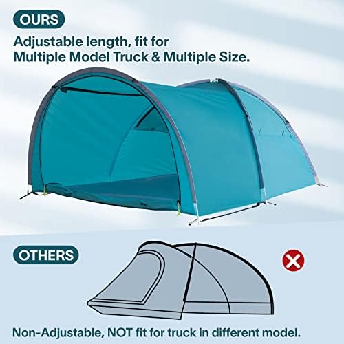 Campa de capa de capa de capa do SUV de oitaveentek acampamento de 2 a 8 pessoas Camper Pop-up Configuração