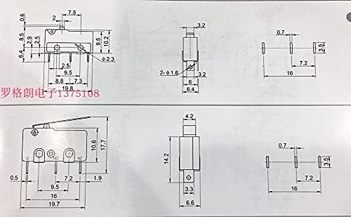 Micro-interruptor original MQS-1 MQS-1D PARTIMENTO TAMPA DE TAMPA DE INCLANÇA 5A 30VDC-