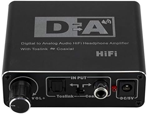 RedColourful Digital to Analog Audio Converter HiFi 3,5 mm Amplificador de fone de ouvido Toslink Saída