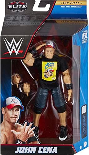 Mattel WWE John Cena Top Picks Figura de ação de coleção de elite, articulação e detalhes parecidos
