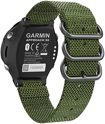 CooVs 15mm Sport Nylon Watchband Strap for Garmin Approach S6 Smart Watch for Garmin Forerunner 735XT/220/230/335/620/630