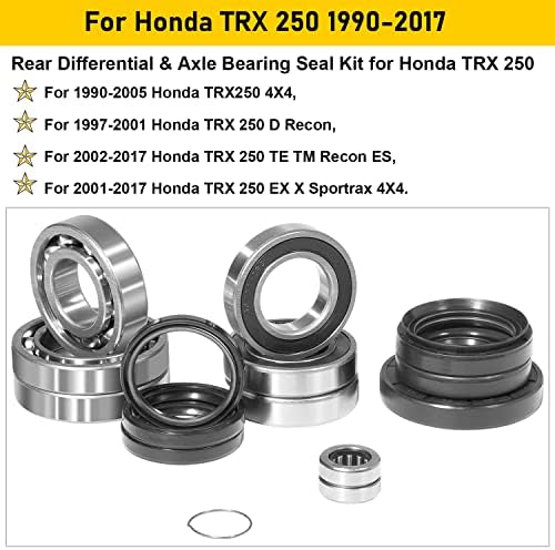 Kit de vedação de rolamento de eixo traseiro para Honda TRX 250 Recon Te TM ES, 250 EX X SPORTRAX 1990-2017,