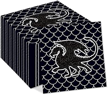 40pcs Black Dragon Paper Guardine