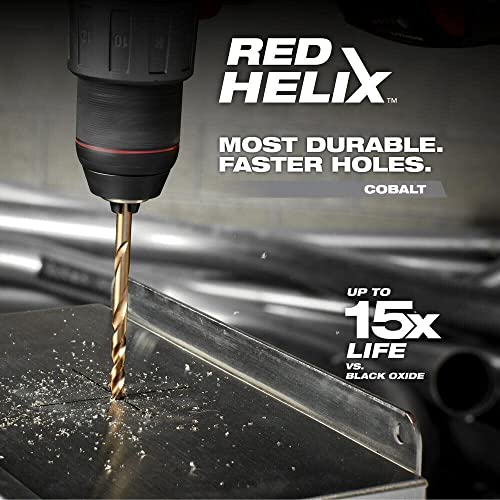 Para Milwaukee, 23 peças 1/16 - 3/8 Red Helix Cobalt Drill Bit Set