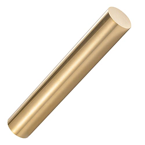Usamily 1 polegada Brass Solid Round Round Tornear Stock, 6 polegadas de comprimento
