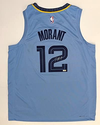 Ja Morant autografou Memphis Grizzlies Jersey assinou a Nike 52 Panini Authentic - camisas da NBA autografadas