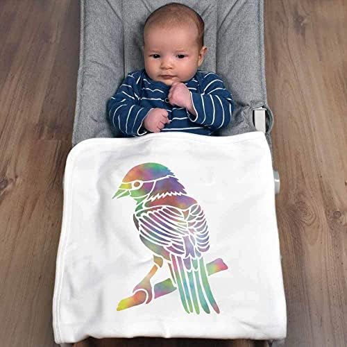 Azeeda 'Colorful Bird' Cotton Baby Blain/Shawl