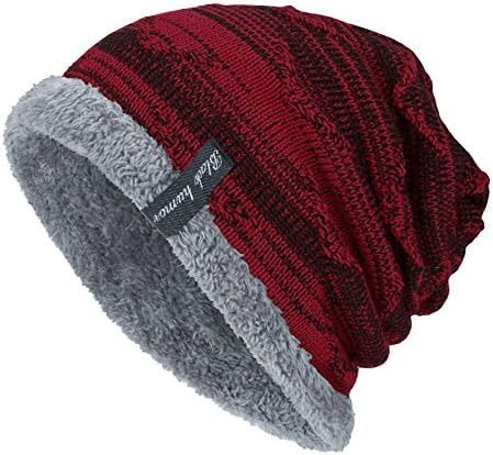 Chapéus de tricotar para homens crânio Capinho de beanie com nervuras vintage