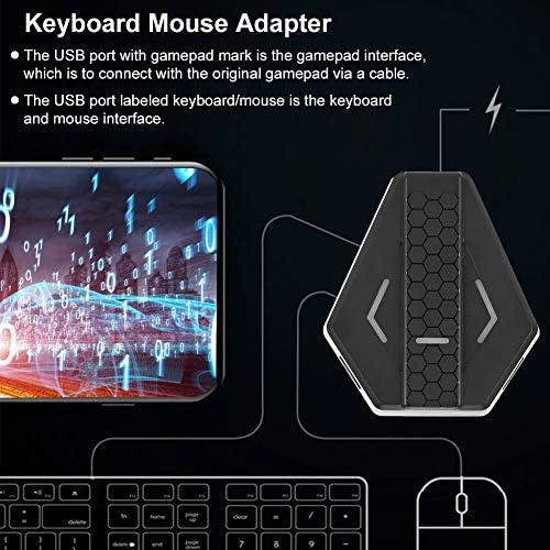 Adaptador do mouse do teclado Jindi, interface USB Plug de alta eficiência e jogo Connecting Connecting
