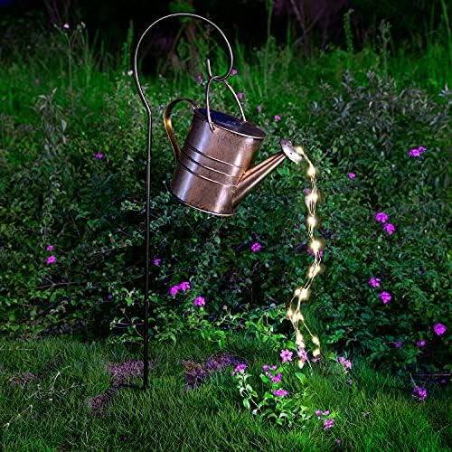 Decoração de jardim Luzes solares rega ao ar livre podem decorar a lanterna de lanterna à prova