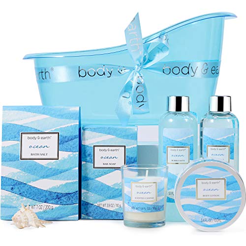 7 PCS Spa Gift Basket & 5 Pcs Spa Gifts for Women With Ocean Swent, Bath Spa Presente para mulheres