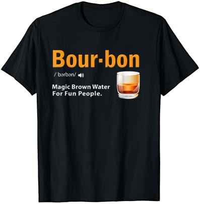 Camiseta de definição de bourbon de uísque Magic Magic Brown Kentucky