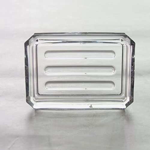 Wyndel Soop Solter Transparent Glass Soap, bandeja de sabão do banheiro do banheiro do hotel, sabão retangular